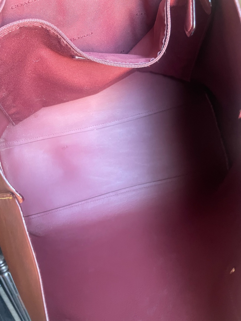Coach Refined Calf Leather Tote Brown Laptop Bag - Picture 12 of 16